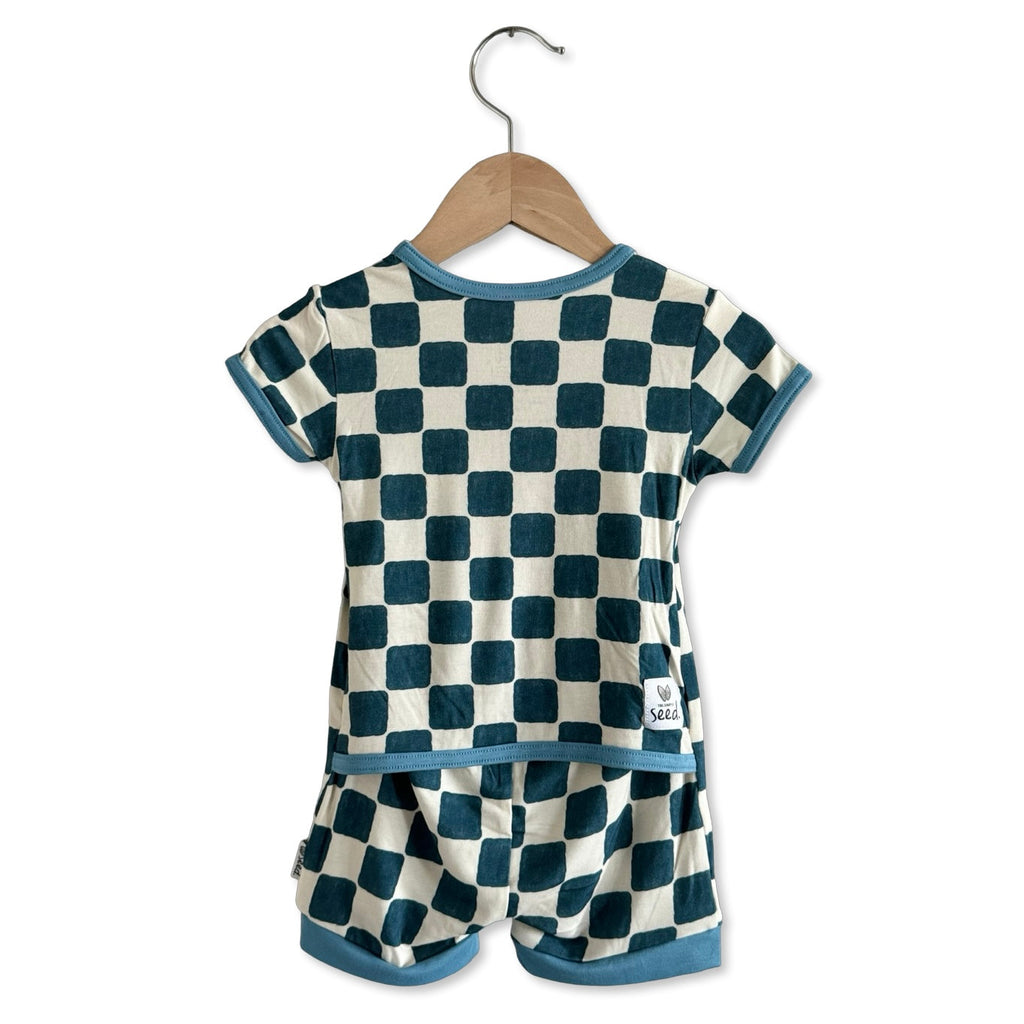 Checker Me Out Kid's Shorty Romper