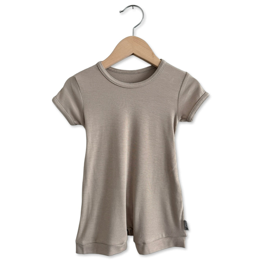 Taupe Kid's Shorty Romper