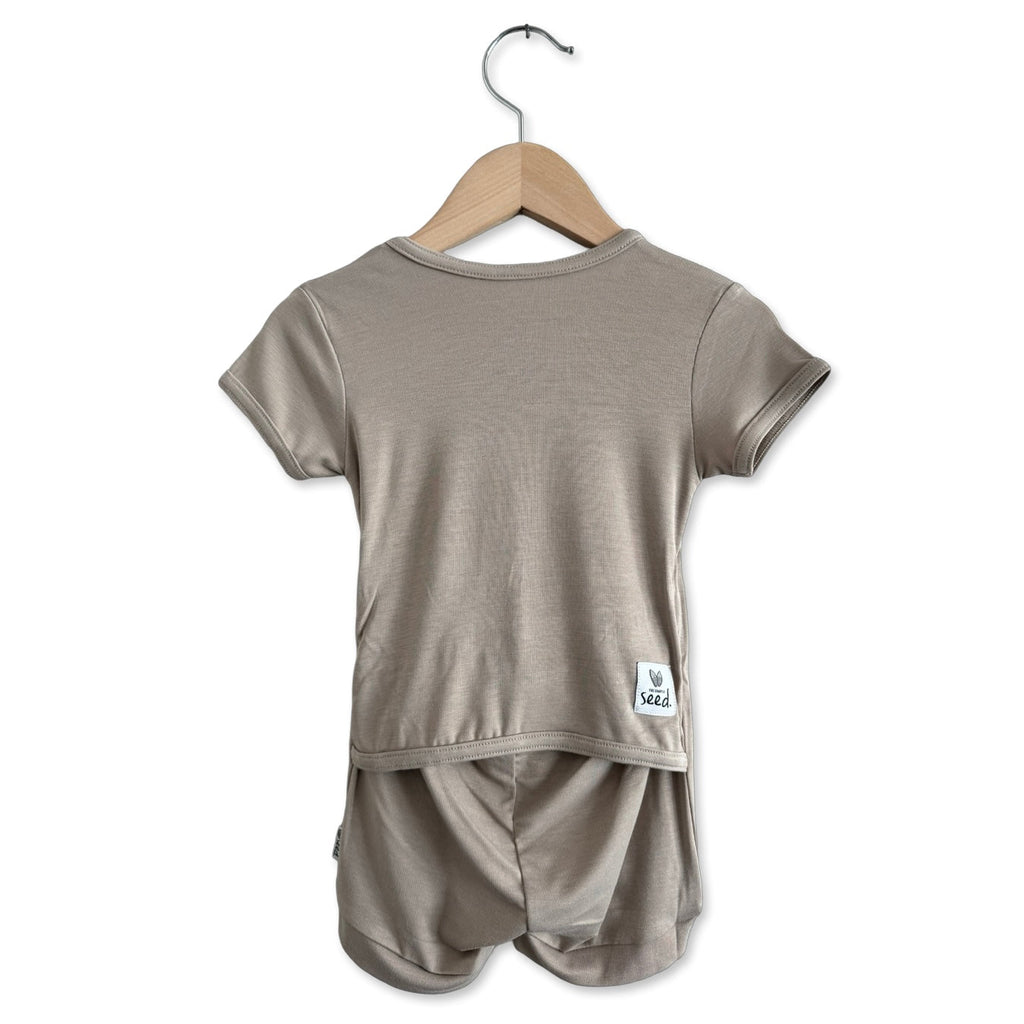 Taupe Kid's Shorty Romper
