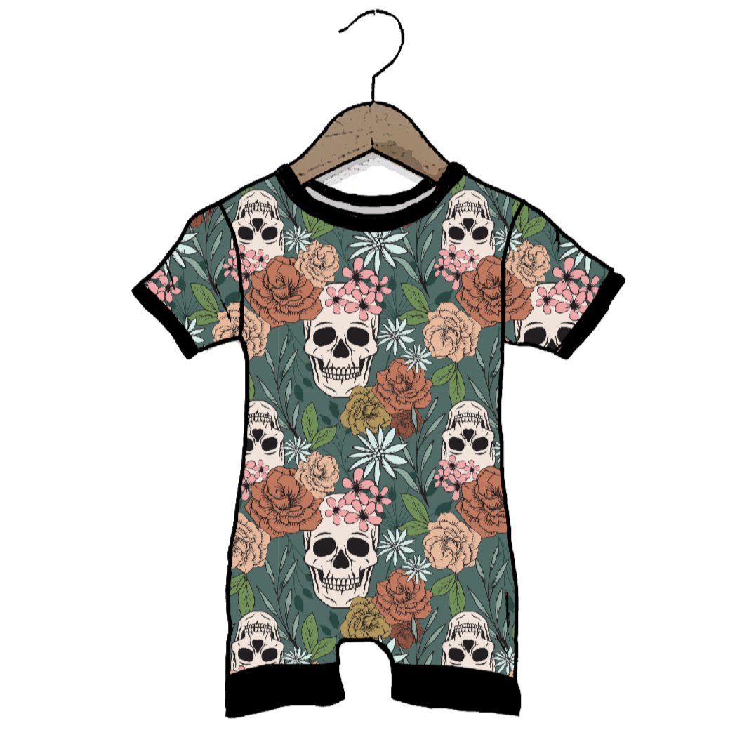 Sweet & Skully Kid's Shorty Romper
